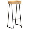vidaXL Gavin Bar Stool Set of 2 Brown and black Solid mango wood and iron