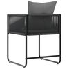 vidaXL Garden Chairs 4 pcs Black and anthracite 50.5 x 53.5 x 63.5 cm