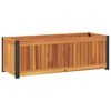 vidaXL Garden Planter 31.5"x11.8"x10.8" Solid Wood Acacia and Steel