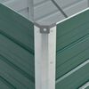 vidaXL Raised Bed Green Galvanized Steel 126.0 x 31.5 x 17.7 in