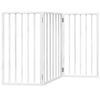 vidaXL Dog Gate Set of 3 White Solid Poplar wood