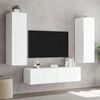 vidaXL TV Wall Cabinet White Engineered wood 31.5 x 13.8 x 16.1 in