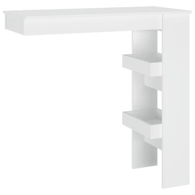 vidaXL Wall Bar Table White 40.2"x17.7"x40.7" Engineered Wood