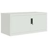 vidaXL File Cabinet Light grey Powder-coated steel Large Lockable wheels
