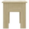 vidaXL Coffee Table Sonoma Oak Engineered Wood 15.7 x 15.7 in