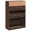 vidaXL Shoe Cabinet Brown Oak Engineered wood Tall Shoe Cabinet