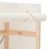 vidaXL Wardrobe White Fabric and solid fir wood frame