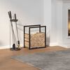 vidaXL Firewood Rack Black 21.7x11.8x24.0" Steel