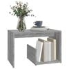 vidaXL Side Table Grey Sonoma Engineered Wood Side Table Rectangular