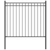 vidaXL Garden Fence Steel 5.6x2.6' Black