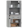 vidaXL Highboard Grey Sonoma Engineered Wood Large Highboard