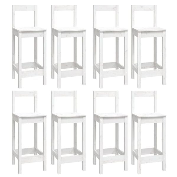 vidaXL Bar Set White Solid pine wood Medium Seats Many Bar Set