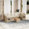 vidaXL Garden Sofa Set Beige and Cream White