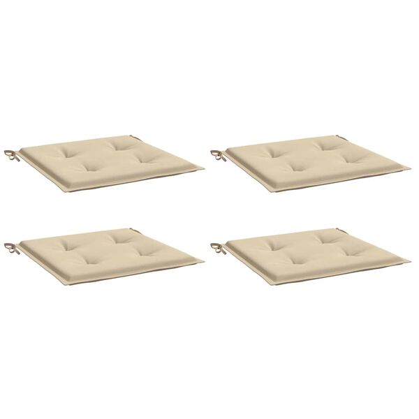 vidaXL Chair Cushion Set of 4 Beige Oxford Fabric 15.7x15.7 in