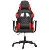 vidaXL Gaming Chair Black and Red Faux Leather