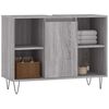 vidaXL Bathroom Cabinet Grey sonoma Engineered wood, Iron Medium