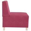 vidaXL Modular Sofa Unit Armless 3 pcs Wine Red