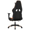 vidaXL Gaming Chair with Footrest Black and Orange Faux Leather