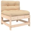 vidaXL Garden Lounge Set Beige Solid pine wood, Plywood, Oxford fabric