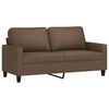 vidaXL Sofa Set Brown Fabric (100% polyester), metal, textilene, plywood