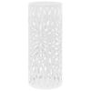 vidaXL Umbrella Stand White Powder-coated steel Medium Decorative Inlays