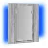 vidaXL LED Mirror Cabinet Gray sonoma Engineered wood, acrylic