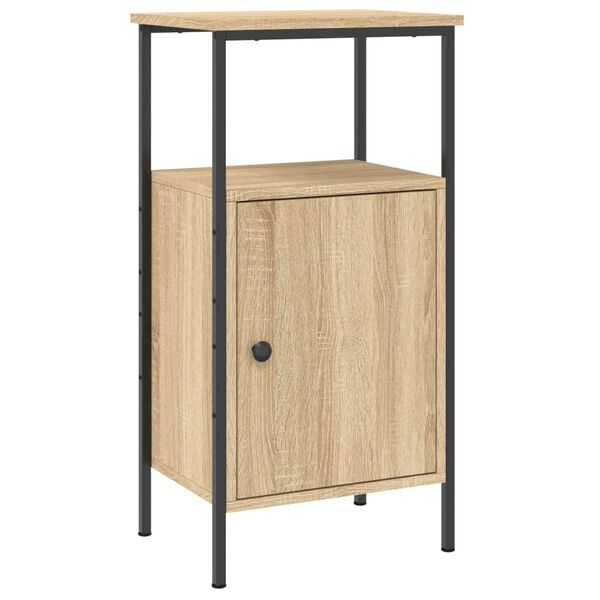 vidaXL Bedside Cabinet Sonoma oak Engineered wood Medium Bedside Cabinet