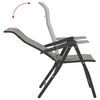 vidaXL Garden Chair Set of 4 Grey PE Rattan & Powdered Steel Foldable