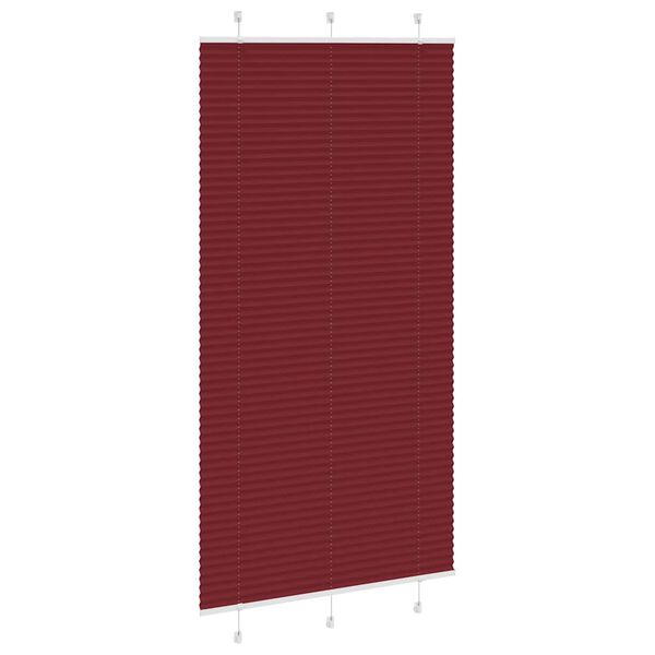 vidaXL Pleated Blind Bordeaux Red Polyester 41.3 x 78.7 in
