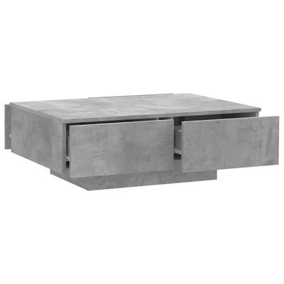 vidaXL Coffee Table Concrete Gray 35.4"x23.6"x12.2" Engineered Wood