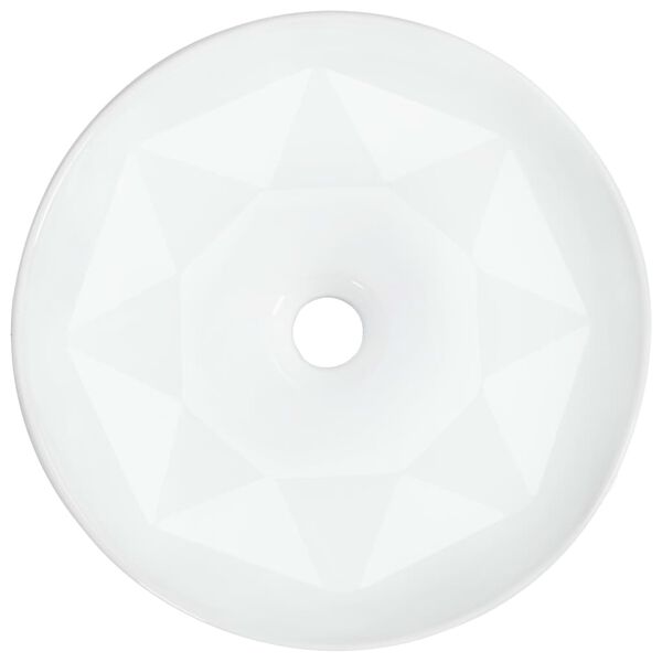 vidaXL Wash Basin 14.2x5.5" Ceramic White