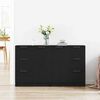 vidaXL Sideboard Black Oak 180 x 30 x 70 cm Engineered wood
