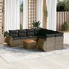 vidaXL Garden Sofa Set Grey Poly Rattan Large Modular Garden Sofa Set