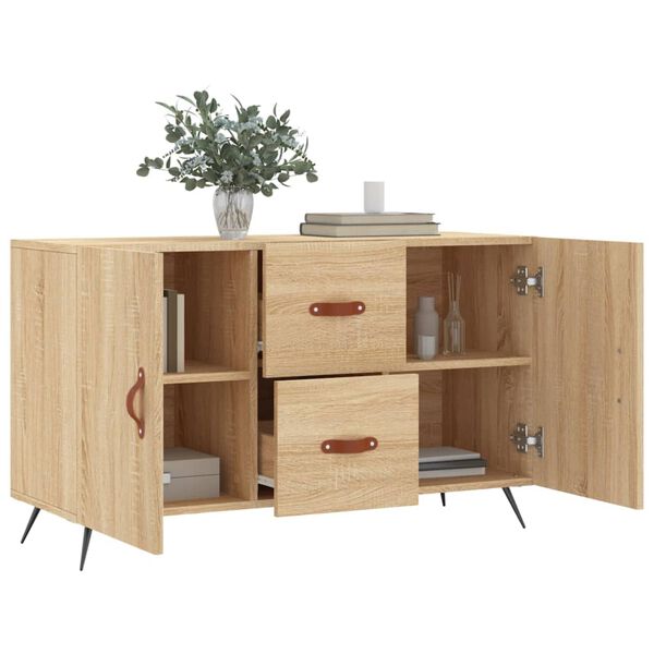 vidaXL Sideboard Sonoma oak Engineered wood and metal Medium Sideboard