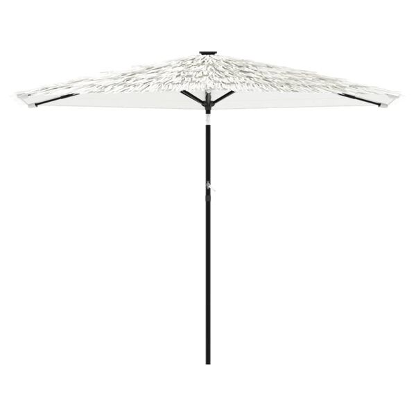vidaXL Garden Parasol White Powder-coated steel and polyester Large