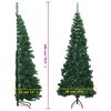 vidaXL Artificial Christmas Tree Green PVC and steel 70.9 in