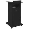 vidaXL Podium Black Oak 21.65 x 21.65 x 42.13 in Engineered Wood