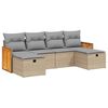 vidaXL Garden Sofa Set Mix beige PE rattan Large UV-resistant materials