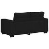 vidaXL Sofa Set Black Polyester, metal, plywood, solid wood 3-piece set