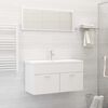 vidaXL Bathroom Furniture Set White Engineered wood Standard size