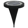 vidaXL Solar Ground Light Set of 4 Black Stainless steel, PS (polystyrene)