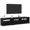 vidaXL TV Cabinet 2 pcs Black Oak 70.87 x 13.78 x 15.75 in