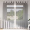 vidaXL Voile Curtains with Loops 2 pcs Dark Grey 55.1x96.5"
