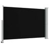 vidaXL Side Awning Black Screen + Grey Stand