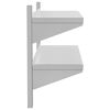 vidaXL Wall Shelf Silver Stainless steel 39.4 x 11.8 x 23.6 in