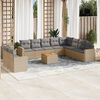 vidaXL Garden Sofa Set Beige and Light Grey