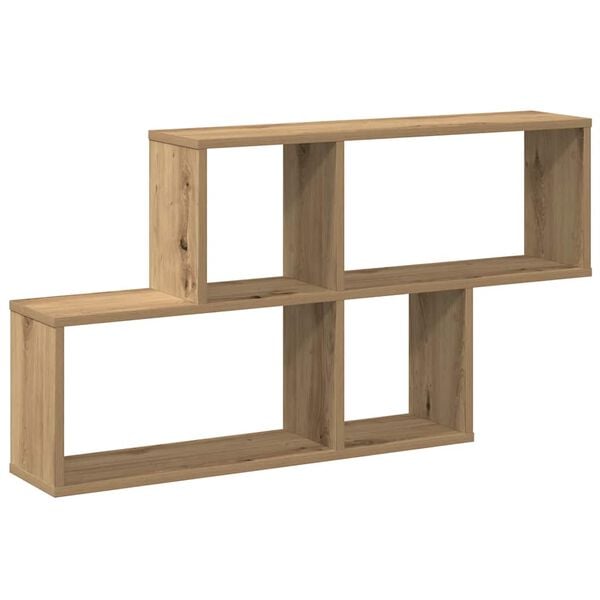 vidaXL Wall Shelf Artisan Oak Engineered Wood 39.4 x 7.1 x 20.9 in