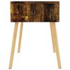 vidaXL Bedside Cabinet Set of 2 Smoked oak Engineered wood Medium