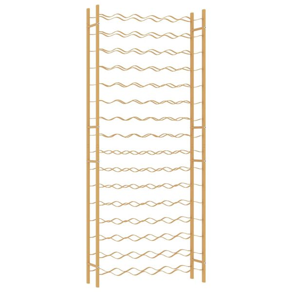 vidaXL Wine Rack for 96 Bottles Gold Metal