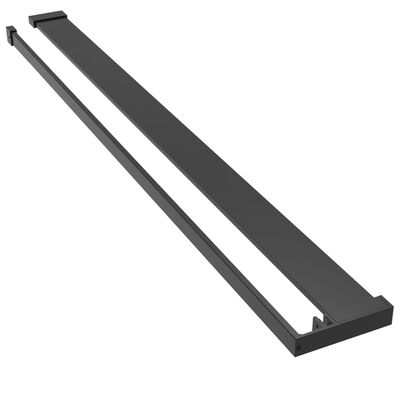 vidaXL Shower Shelf for Walk-in Shower Wall Black 46.5" Aluminum
